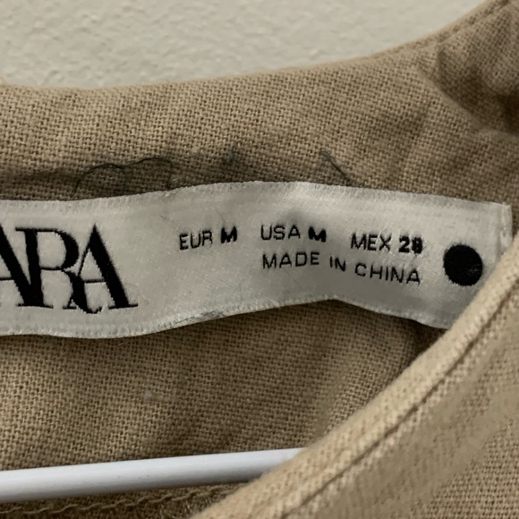 Zara cotton and linen shift dress - Picture 4 of 4